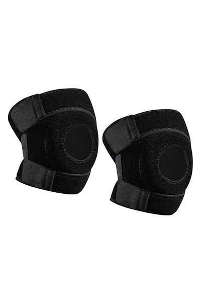 Endless Adjustable Elastic Slip-in Knee Support - Pack of 2 | Black | Material: Neoprene