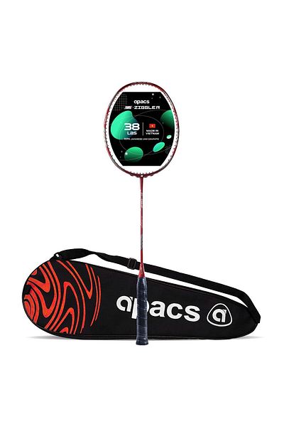 Apacs Z-ziggler Badminton Racket | Red | Graphite | 87g | Max String Tension: 38lbs