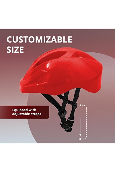 Endless خوذة رياضية متعددة الاستخدامات | حمراء | ركوب الدراجات والتزلج | بطانة من مادة إي بي إس وحزام قابل للتعديل