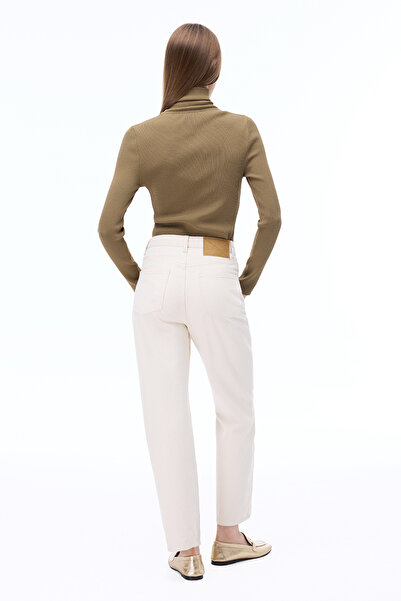 Perspective Knitwear Slim Fit Standard Length Fake Sleeve Turtleneck Sweater