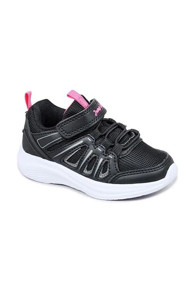 Jump 29183 Pantofi negri cu velcro pentru fete. Tenisi casual