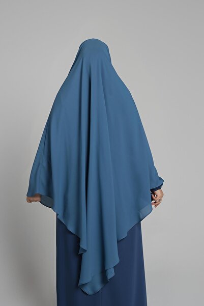 HÜRREM BONE Блакитний практичний готовий хіджаб з шнурівкою та бантиком 2313_11