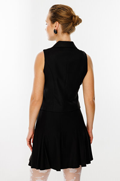 Ekol Γιλέκο με κουμπιά μπροστά και διακοσμητική τσέπη