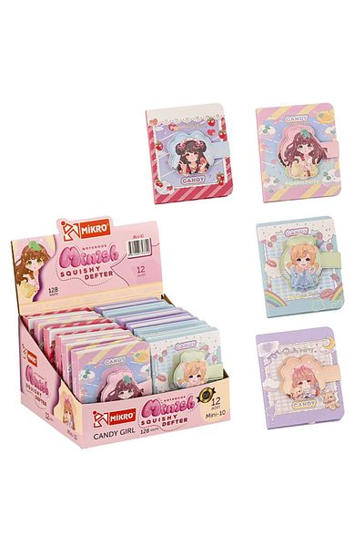 Mikro Бележник Minish Candy Girl Squishy Mini 128 листа Mini-10 (смесени цветове 1 брой)