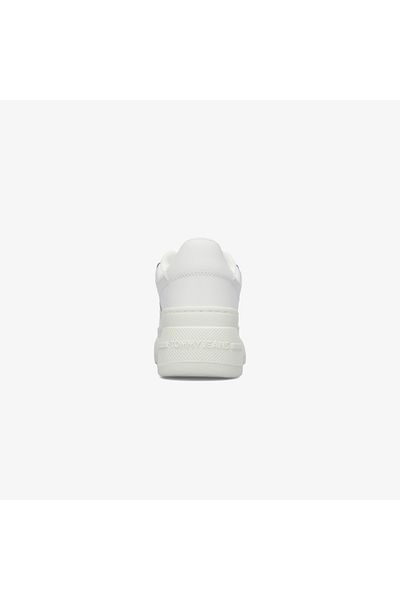 Tommy Hilfiger Brand Logo Platform Heels Stylish Look White Suitable for Daily Use