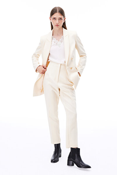 Perspective Morningstar Regular Fit Long Length Light Beige Trousers