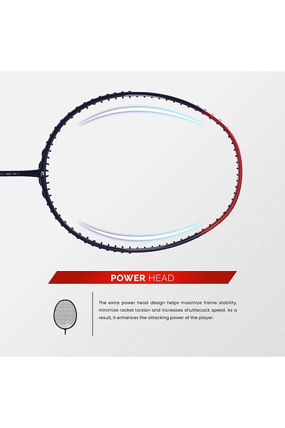 Apacs Nano Fusion Speed Graphite Unstrung Badminton Racket | 76g, 30 Lbs | Red