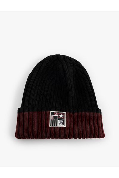 Koton Label Embroidered Layered Beret