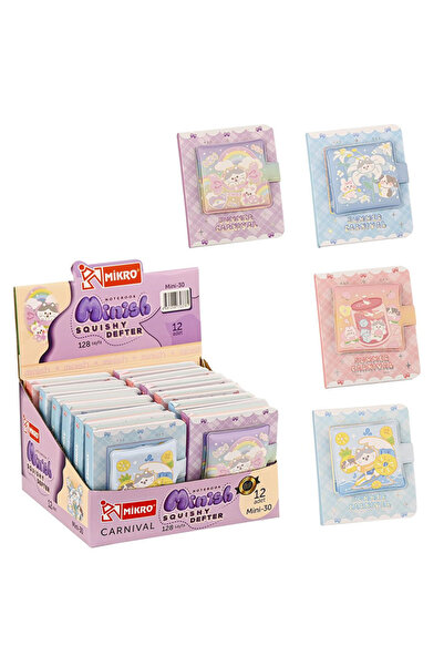 Mikro Not Defteri Minish Carnival Squishy Mini 128 Yaprak Mini-30 (Karışık Renk 1 Adet)