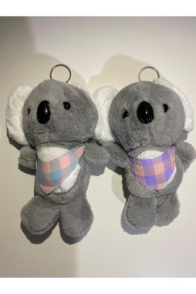 Hisarönü Cute Koala Keychain with Purple Scarf, Bag Ornament
