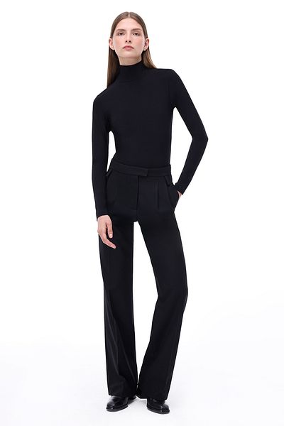 Perspective Alramis Regular Fit Long Length Black Pants