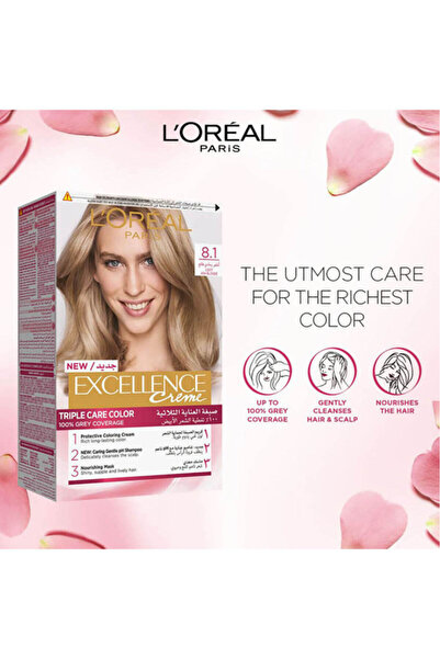 L'Oreal Paris Excellence, 8.1 Light Ash Blonde