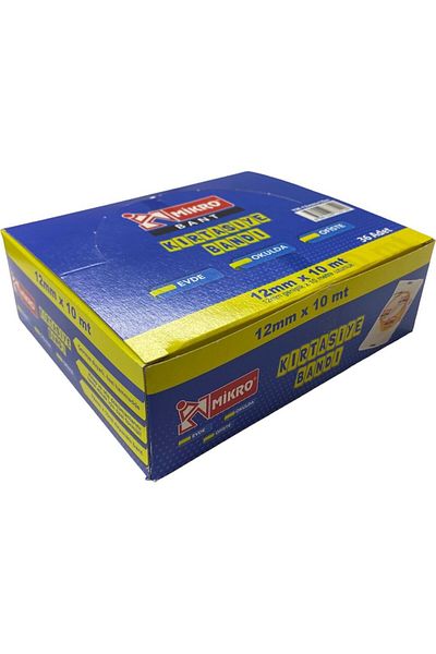 Mikro Cellophane Tape 12mm X 10 Meters (Pack of 36)
