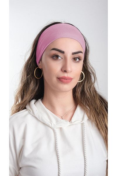 HÜRREM BONE Πούδρα Practical Ready-Made Hijab Bonnet Viscose Fabric Plain 3007_06