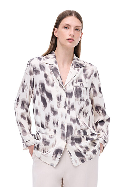 Perspective Μπεζ πουκάμισο με γιακά με χαμηλό μανίκι Breeze Comfortable Fit Standard Size