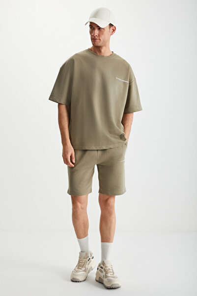 GRIMELANGE Buga Erkek Comfort Haki Şort & Bermuda