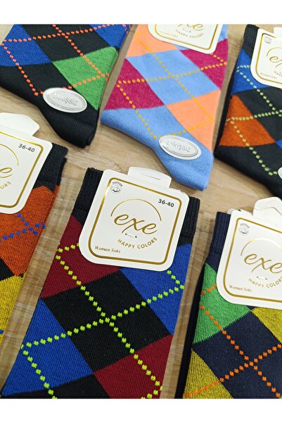 EXE HAPPY COLORS Cooked Socks 6 Pairs