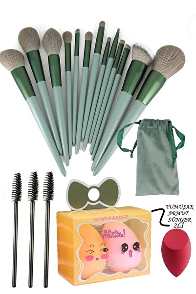 Mardinal Makyaj Fırçaları 19 Parça Makyaj Seti, Makyaj Süngeri Ve Fırça Seti