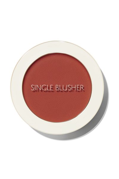 THE SAEM Single Powder Blush for Sebum Control - Saemmul Single Blusher - Persimmon Juice (Vi̇oni̇ne)