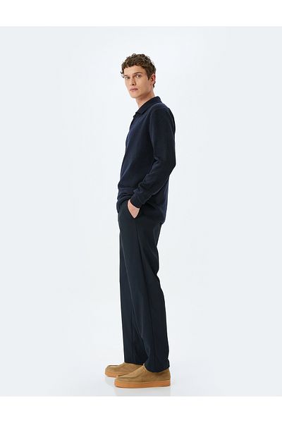Koton Buttoned Polo Neck Knitwear Sweater