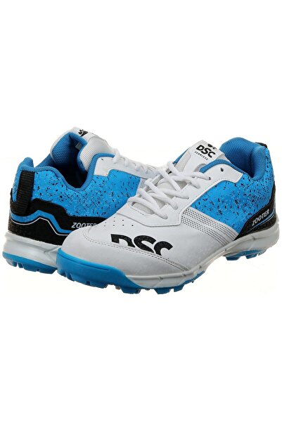 DSC Zooter Cricket Shoes | White/blue | 2 Uk/3 Us/36 Eu | Polyvinyl Chloride | For Boys & Men