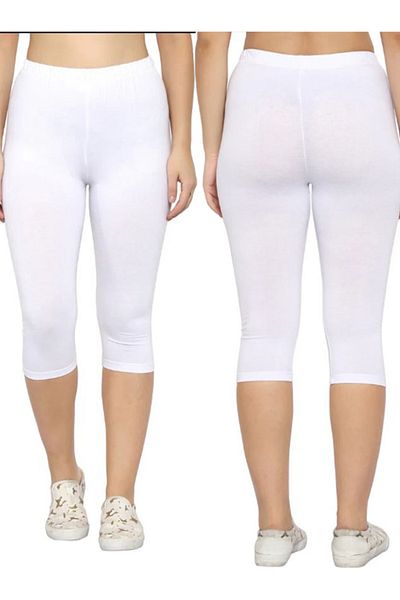 AŞAR MODA TEKSTİL Colanți Capri damă cu talie înaltă Lycra sub genunchi