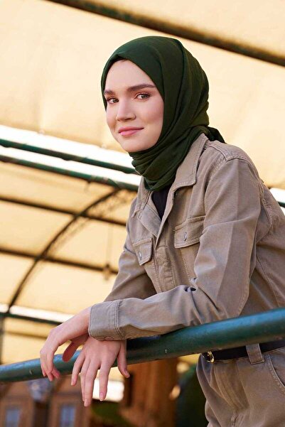 Madame Polo Khaki Color Comfort Cotton Shawl