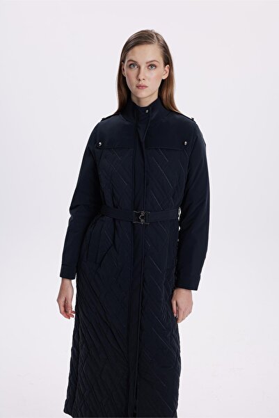 Zühre Omuz Apoletli Kemerli Lacivert Mont 13714