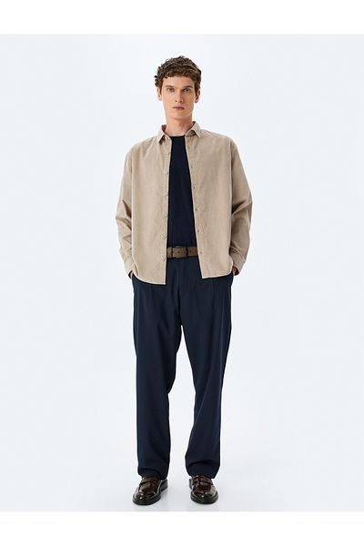 Koton Corduroy Cotton Long Sleeve Shirt
