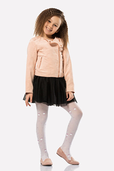 NBB White Cupcake Patterned Kids Pantyhose