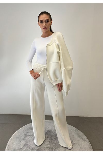ossons Special Cotton Series 3 Thread Raised Bomber Cardigan Tracksuit Set