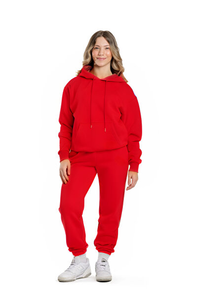 CMZ COLLECTİON Γυναικείο άνετο, χοντρό, χειμερινό σετ φόρμας