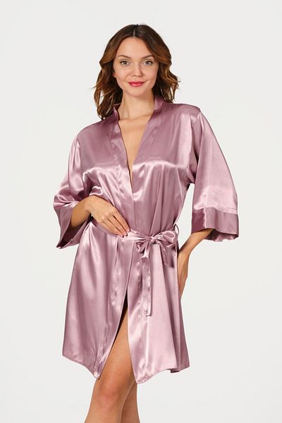 LOYA Mink Bride Satin Dressing Gown