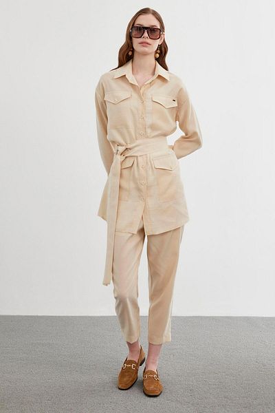 Zühre Beige Double Combination Set TK-1262