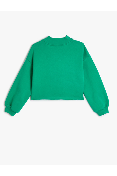 Koton Dik Yaka Uzun Kollu Pamuklu Yılbaşı Temalı Şardonlu Sweatshirt