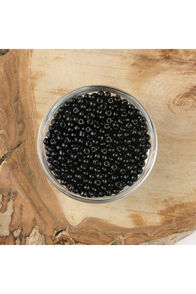 Prestij Boncuk خرز رمل ABC أسود - 4 مم، 500 جرام، 6/0-49