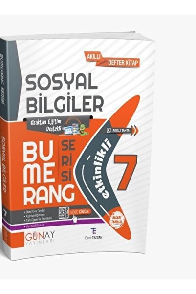 Günay Yayınları 7.sınıf Sosyal Bilgiler Etkinlikli Bumerang Serisi Soru Bankası