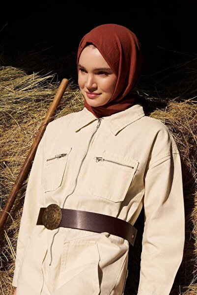 Madame Polo Βαμβακερό σάλι Comfort - Tan