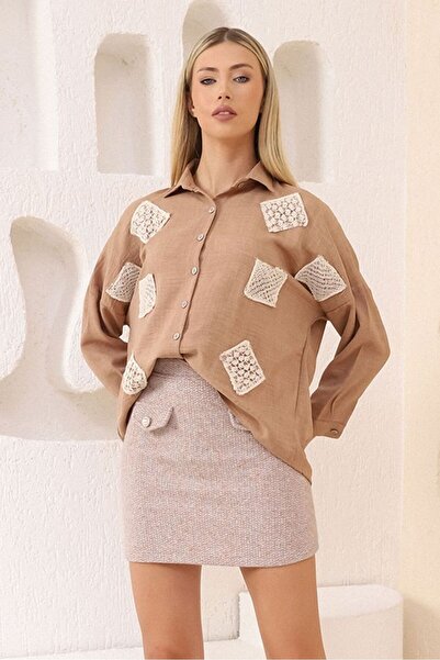 Caddebostan Moda Γυναικεία Μίνι Φούστα με Σχισμή και Λεπτομέρειες, Κομψό Σχέδ...