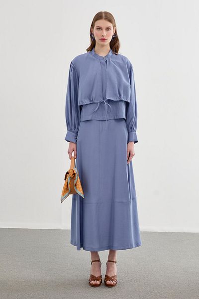 Zühre Judge Collar Lavender Double Suit Tk-1279