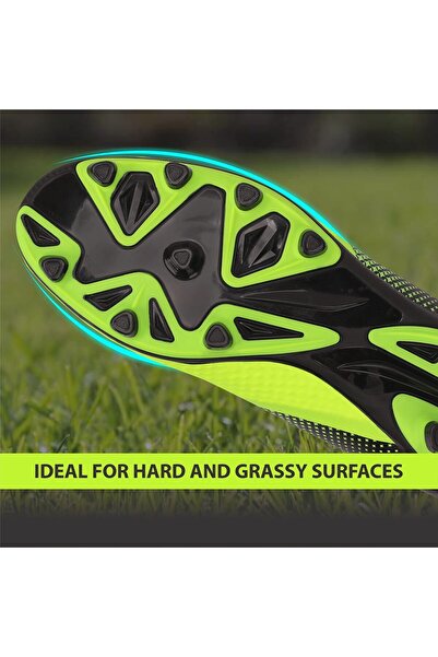 Nivia Ashtang Football Studs | Green/black | 9 Uk/10 Us/43 Eu | Synthetic Leather | Waterproof