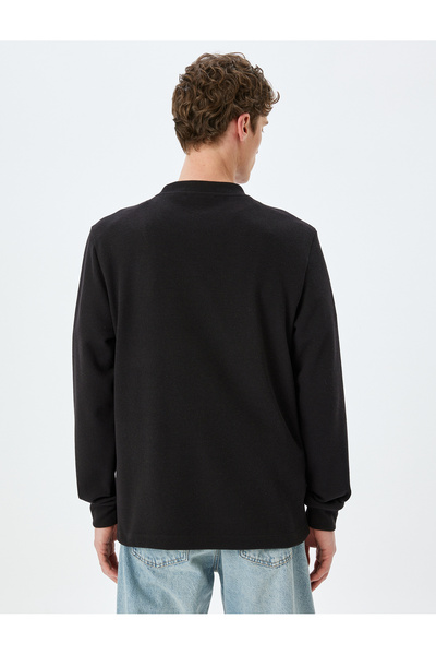 Koton Βασικό φούτερ με λαιμόκοψη από βαμβακερό μείγμα