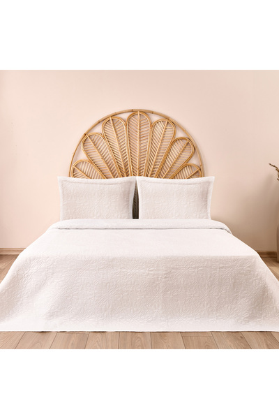 Evidea Soft Çift Kişilik Yatak Örtüsü - Beyaz - 260x250 cm