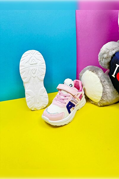 Nstil Pink Unisex Kids Sneakers - Rubber Laces, Velcro and Breathable 080