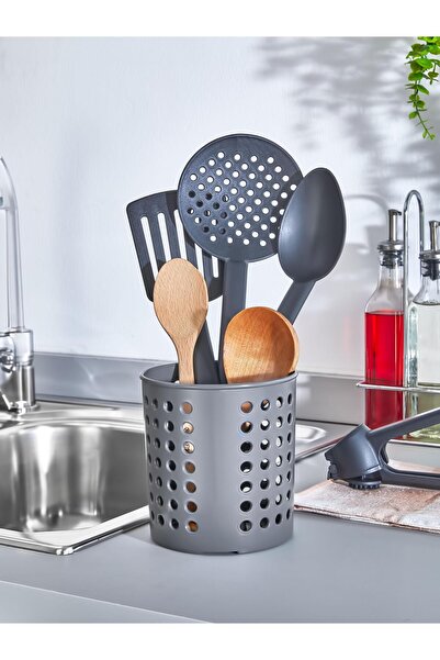 QesQin Κυλινδρική βάση σερβιρίσματος πάγκου με κουτάλια Όρθια οργάνωση κουταλιών