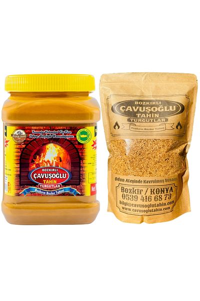 Bozkırlı Çavuşoğlu Wood Fire Roasted Tahini and Sesame Set - 930G+1000G No Bran Steppe