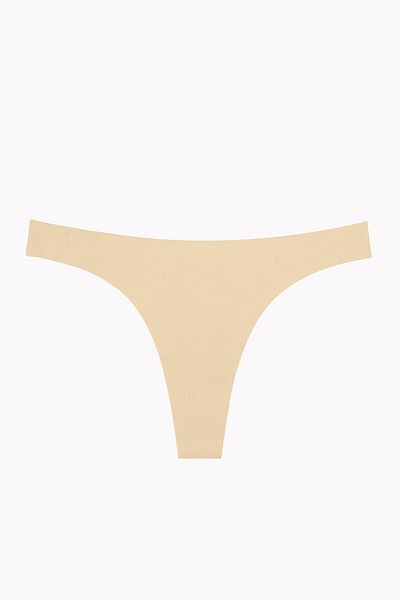 NBB Black Mink Skin Color 3-Piece Laser Cut Non-Marking Thong