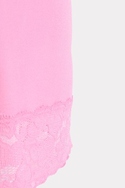 NBB Pink Seamless Lace Wide Strap Tank Top