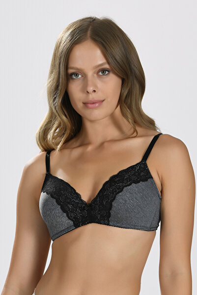 NBB Gray Lace Detailed Bra
