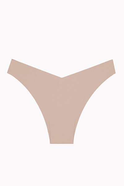 NBB Açık Pembe Gül Kurusu Açık Kahve 3lü Lazer Iz Yapmaz V Shape Brazillian Külot